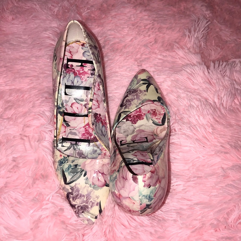 Elle Pastel Flower Print Heels